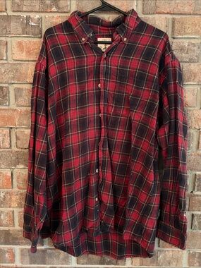 RedHead Red and Black Plaid Button-Down Shirt